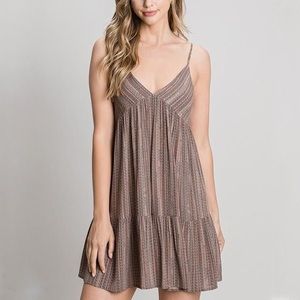 New Boho Tiered Mini Dress